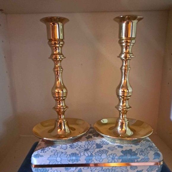 Vintage Baldwin Brass Candlesticks- A Pair